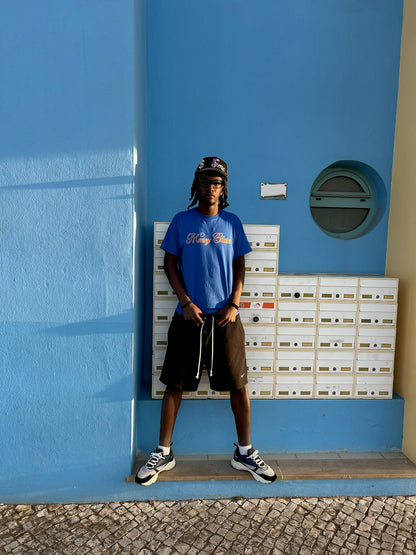 TEE - Script - Royal Blue